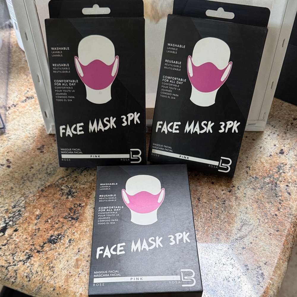 Bose Pink Face Mask 3-Pack
